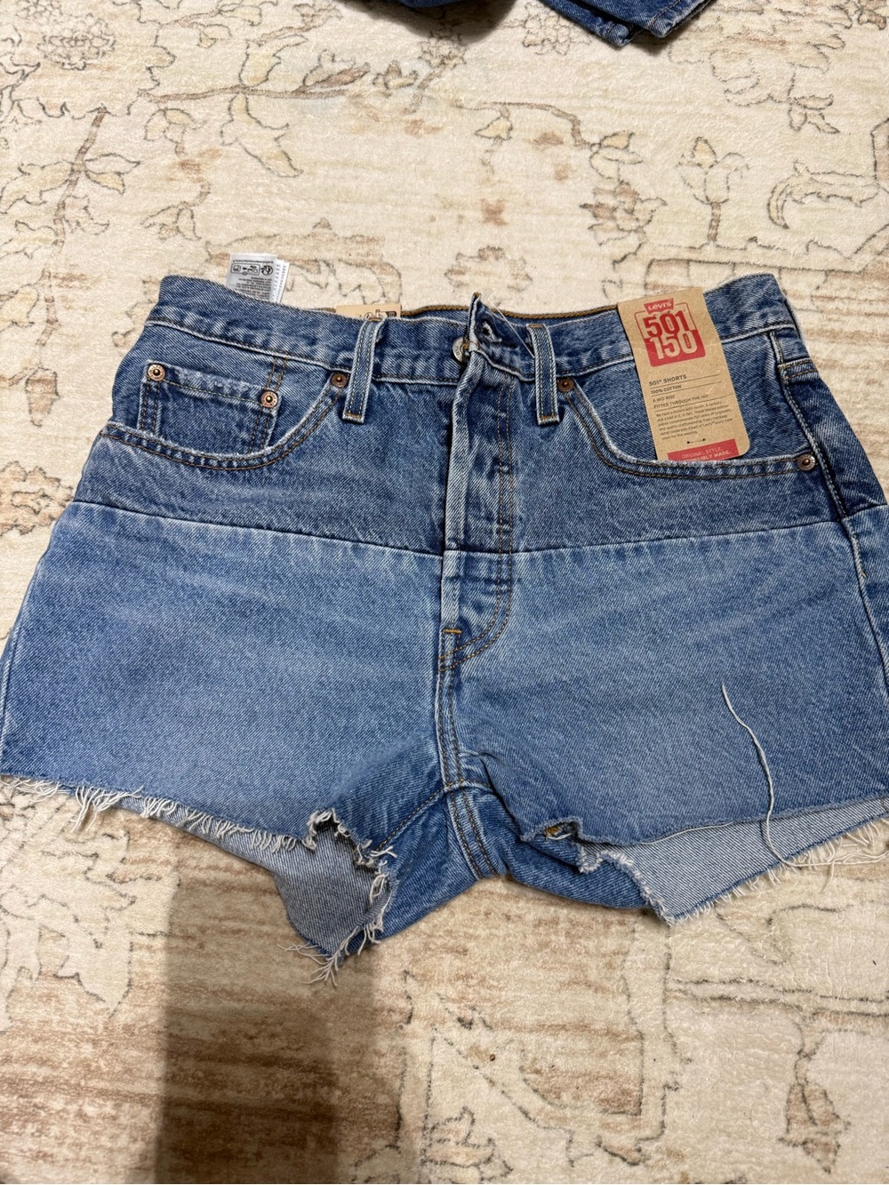 Levi's Blue Cutoff High-Rise Jean Shorts